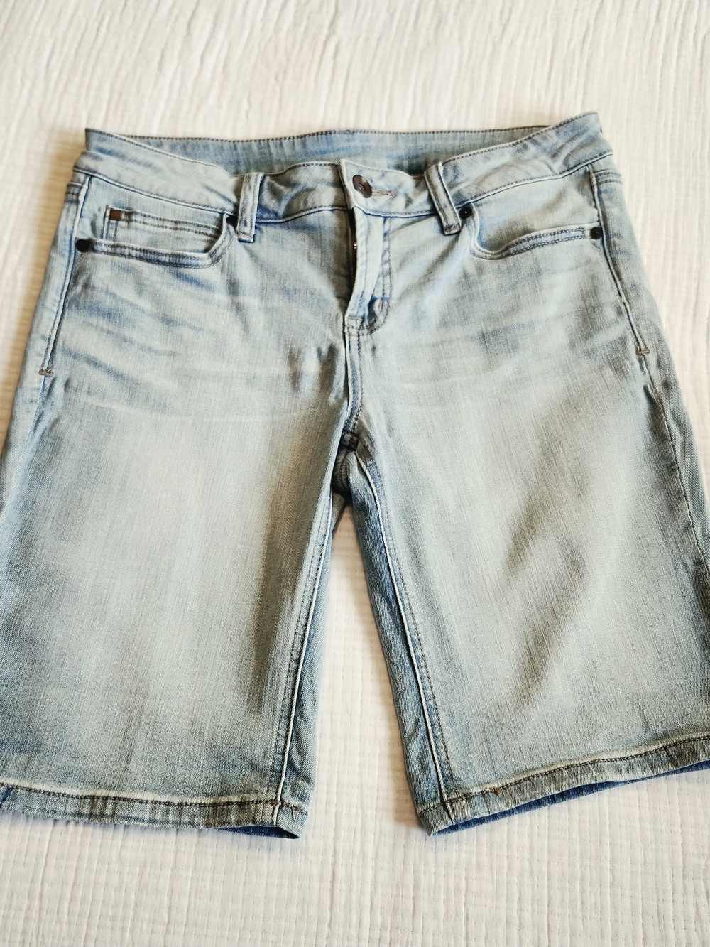 JCPenney Light Wash Denim Bermuda Shorts